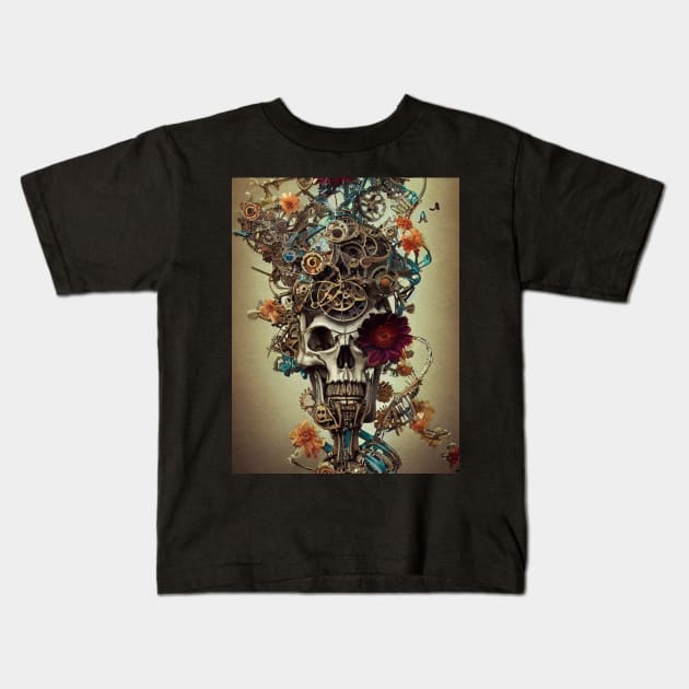 Bones and Botany Kids T-Shirt by levelsart